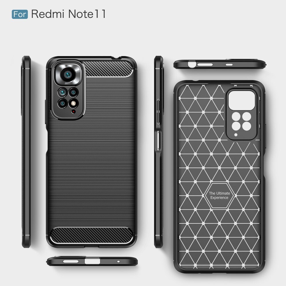 Xiaomi Redmi Note 11 Brushed TPU Case Black