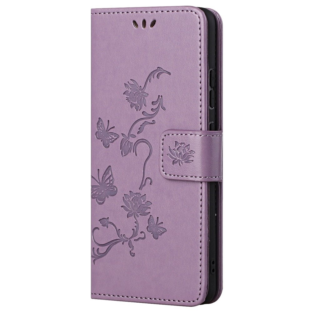 Xiaomi Redmi Note 11 Pro Leather Cover Imprinted Butterflies Purple