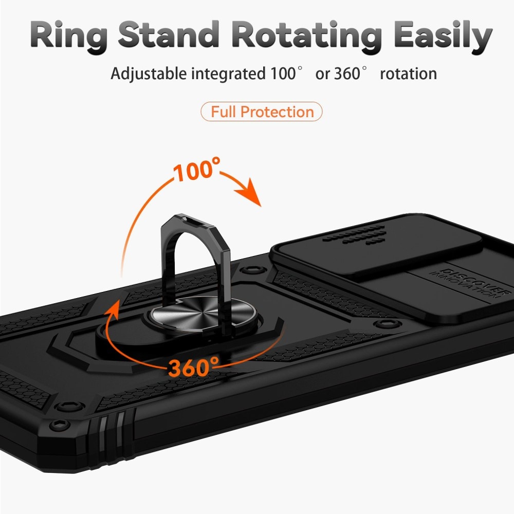 Xiaomi Redmi Note 11 Pro Hybrid Case Tech Ring w. Camera Protector Black