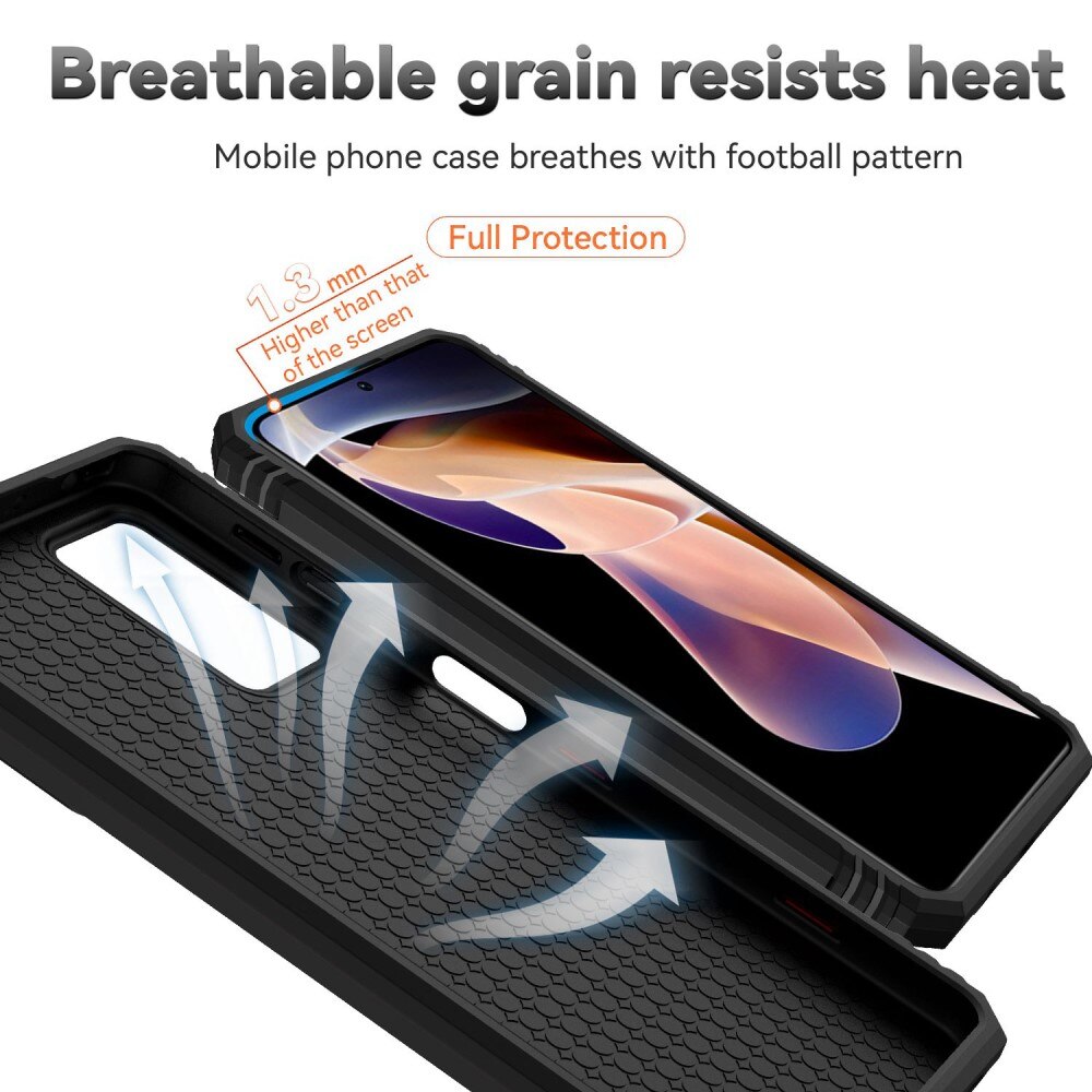 Xiaomi Redmi Note 11 Pro Hybrid Case Tech Ring w. Camera Protector Black