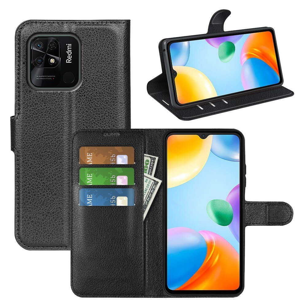 Xiaomi Redmi 10C Wallet Book Cover Black