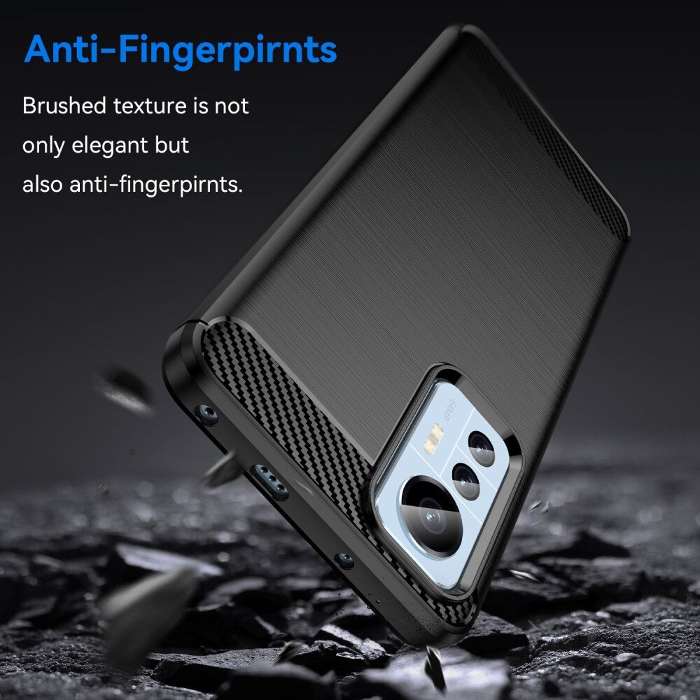 Xiaomi 12 Lite Brushed TPU Case Black