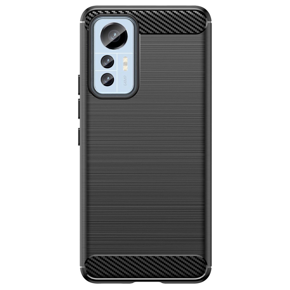 Xiaomi 12 Lite Brushed TPU Case Black