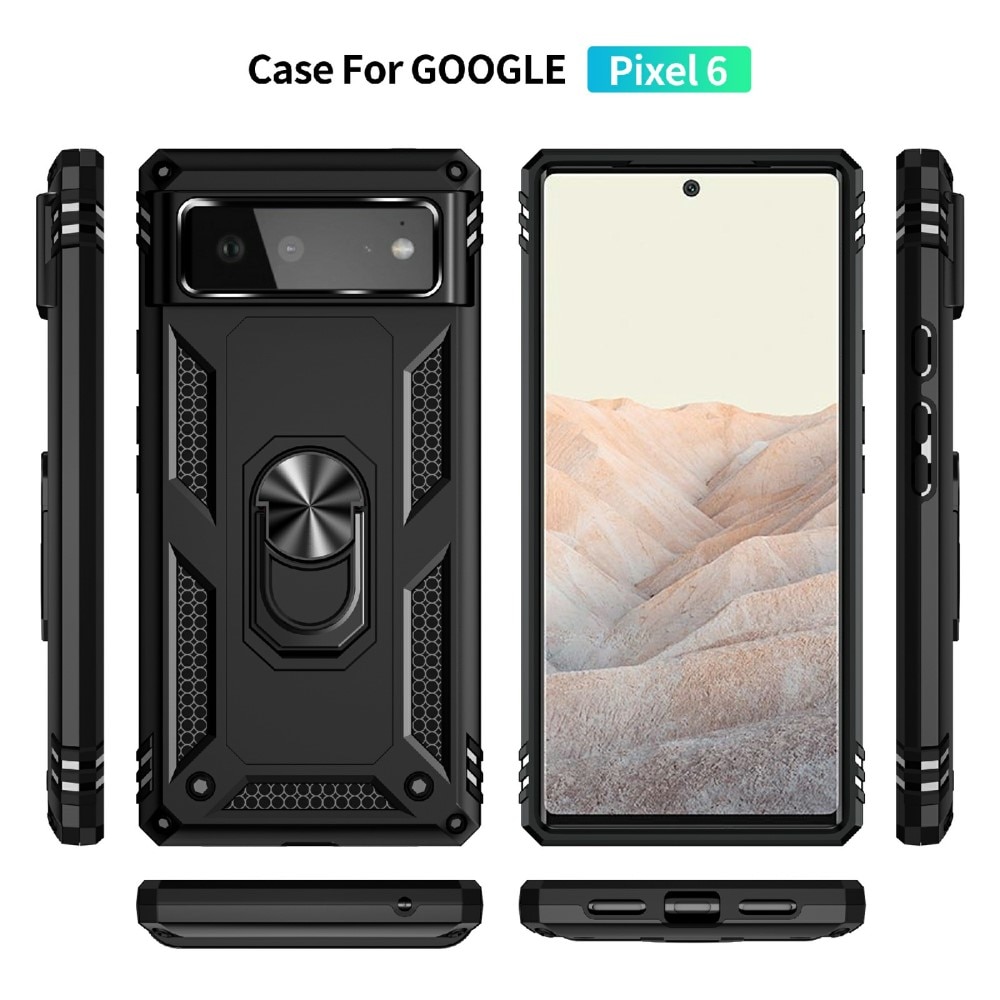 Google Pixel 6 Hybrid Case Tech Ring Black