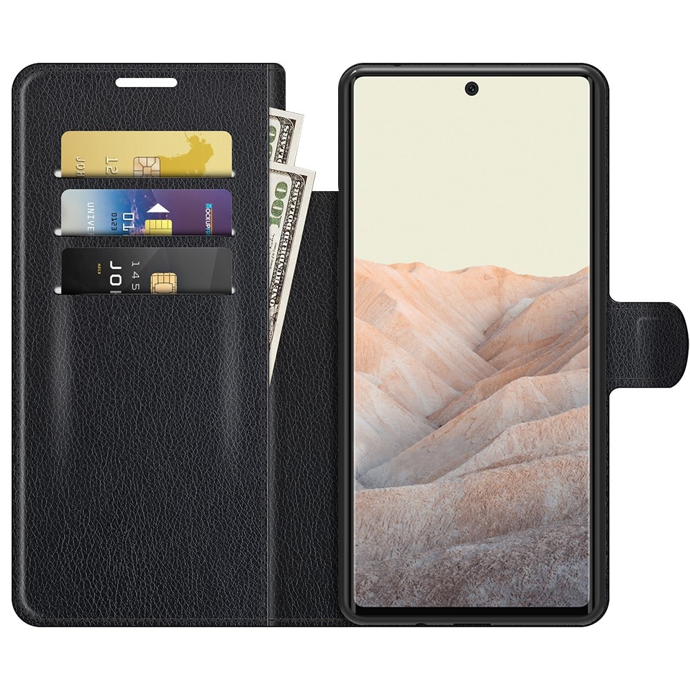 Google Pixel 6 Wallet Book Cover Black