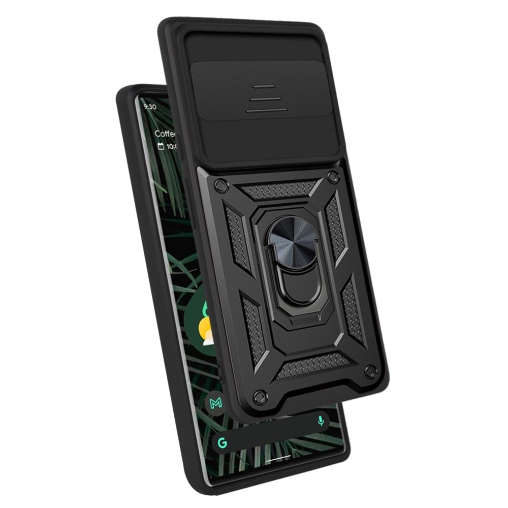 Google Pixel 6 Pro Hybrid Case Tech Ring w. Camera Protector Black