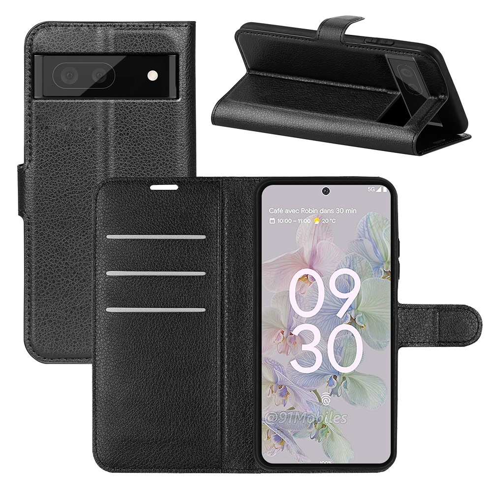 Google Pixel 6a Wallet Book Cover Black