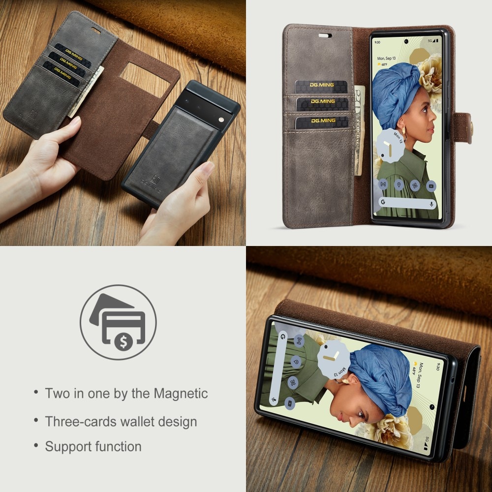 Google Pixel 6 Pro Magnet Wallet Brown