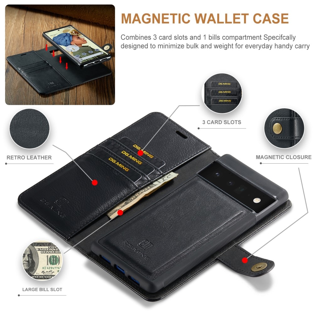 Google Pixel 6 Pro Magnet Wallet Black