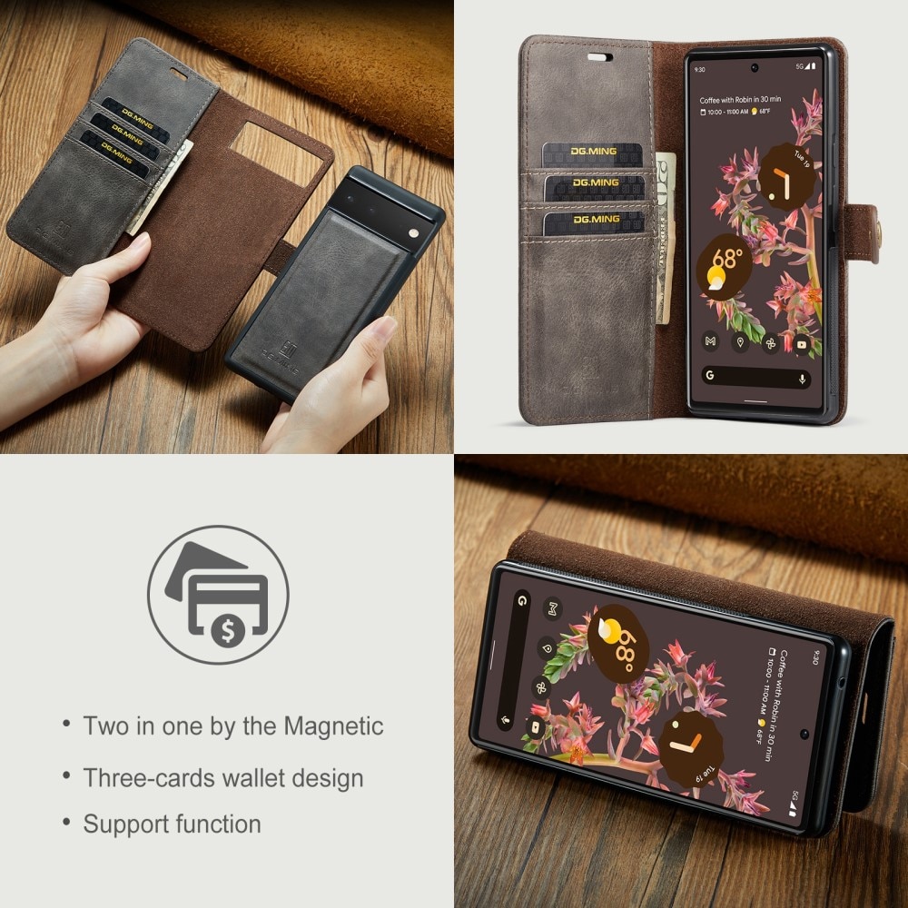 Google Pixel 6 Magnet Wallet Brown