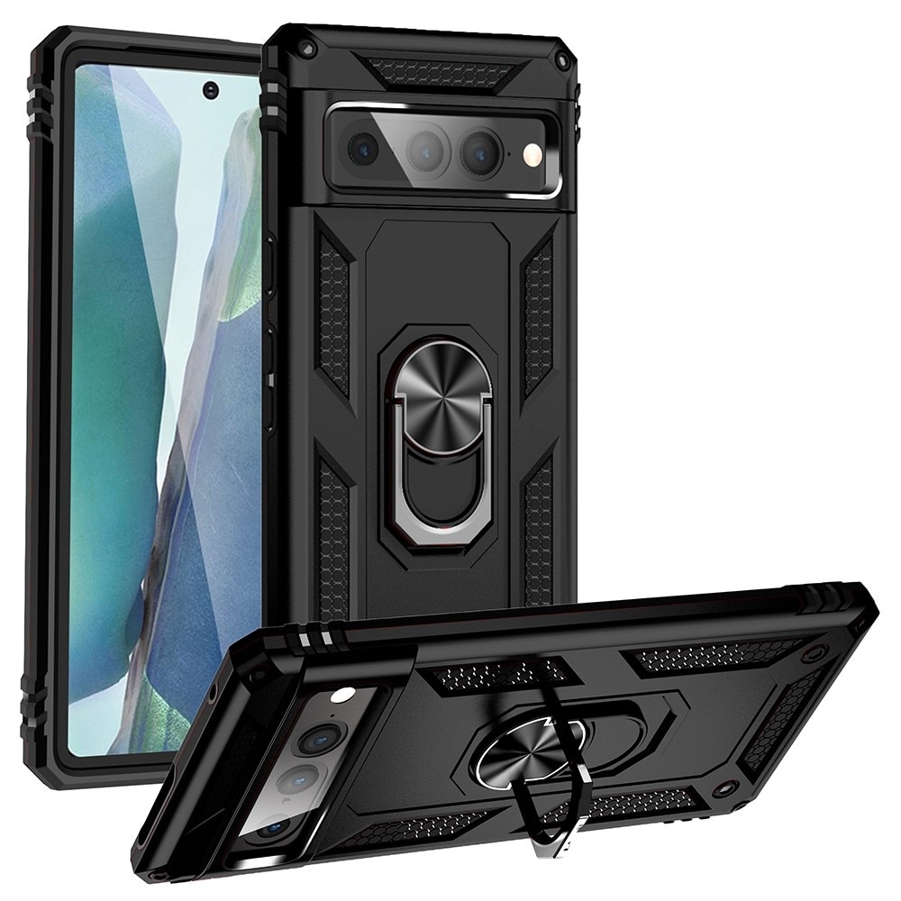 Google Pixel 7 Pro Hybrid Case Tech Ring Black