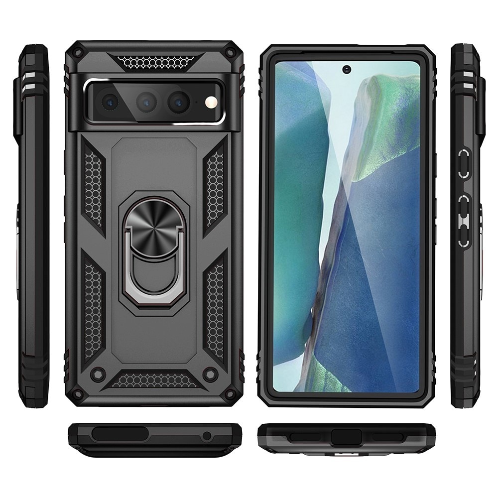 Google Pixel 7 Pro Hybrid Case Tech Ring Black