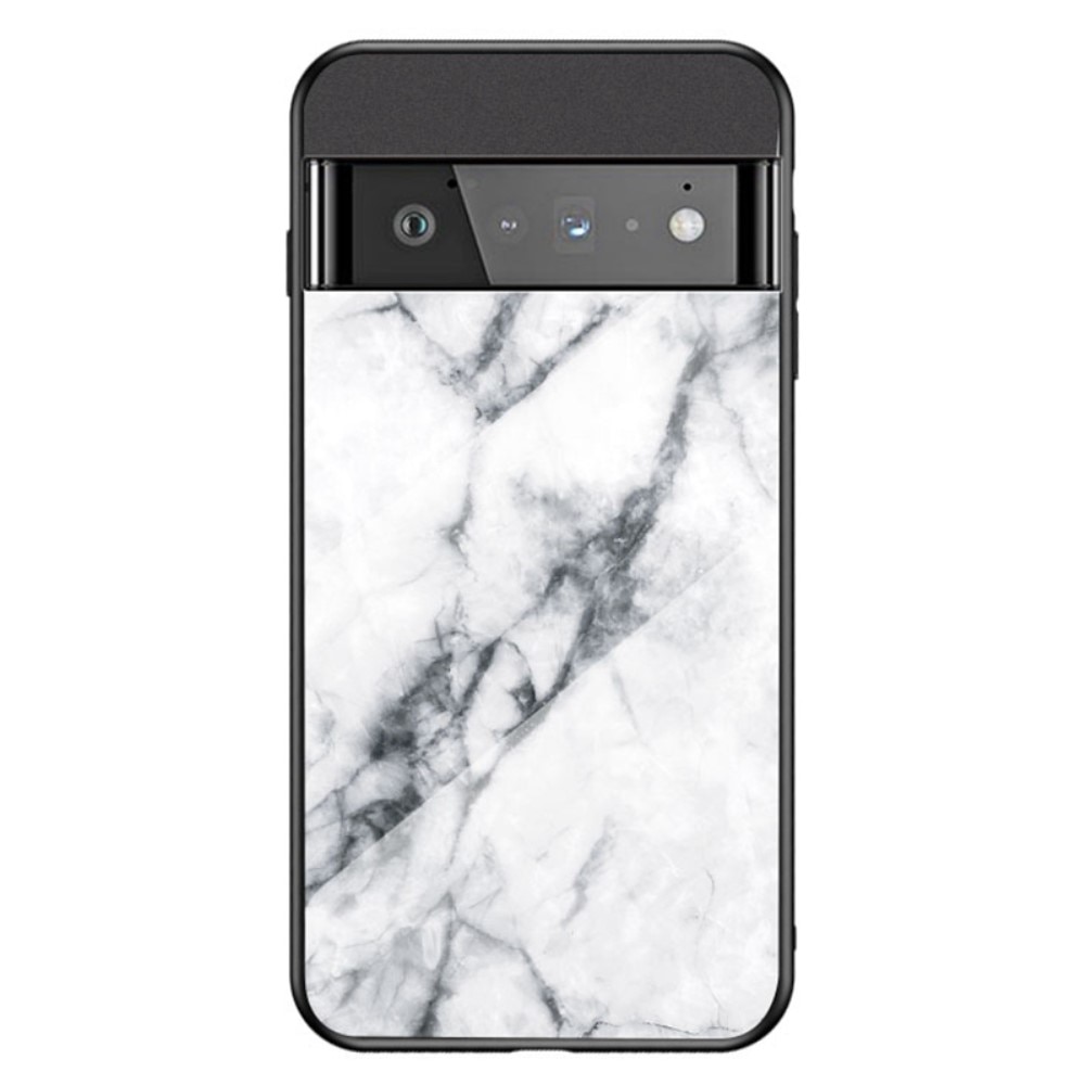Google Pixel 7 Tempered Glass Case White Marble