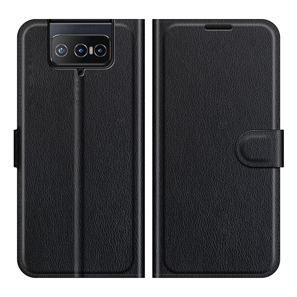 Asus ZenFone 8 Flip Wallet Book Cover Black