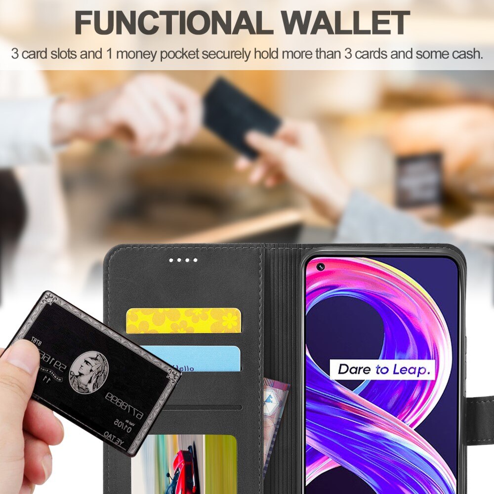 Realme 8/8 Pro Wallet Case Black