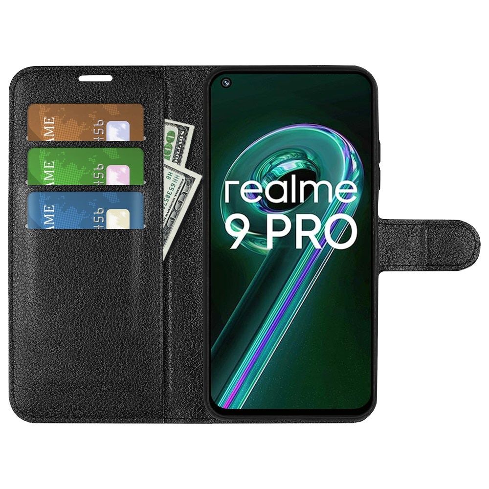 Realme 9 Pro Wallet Book Cover Black