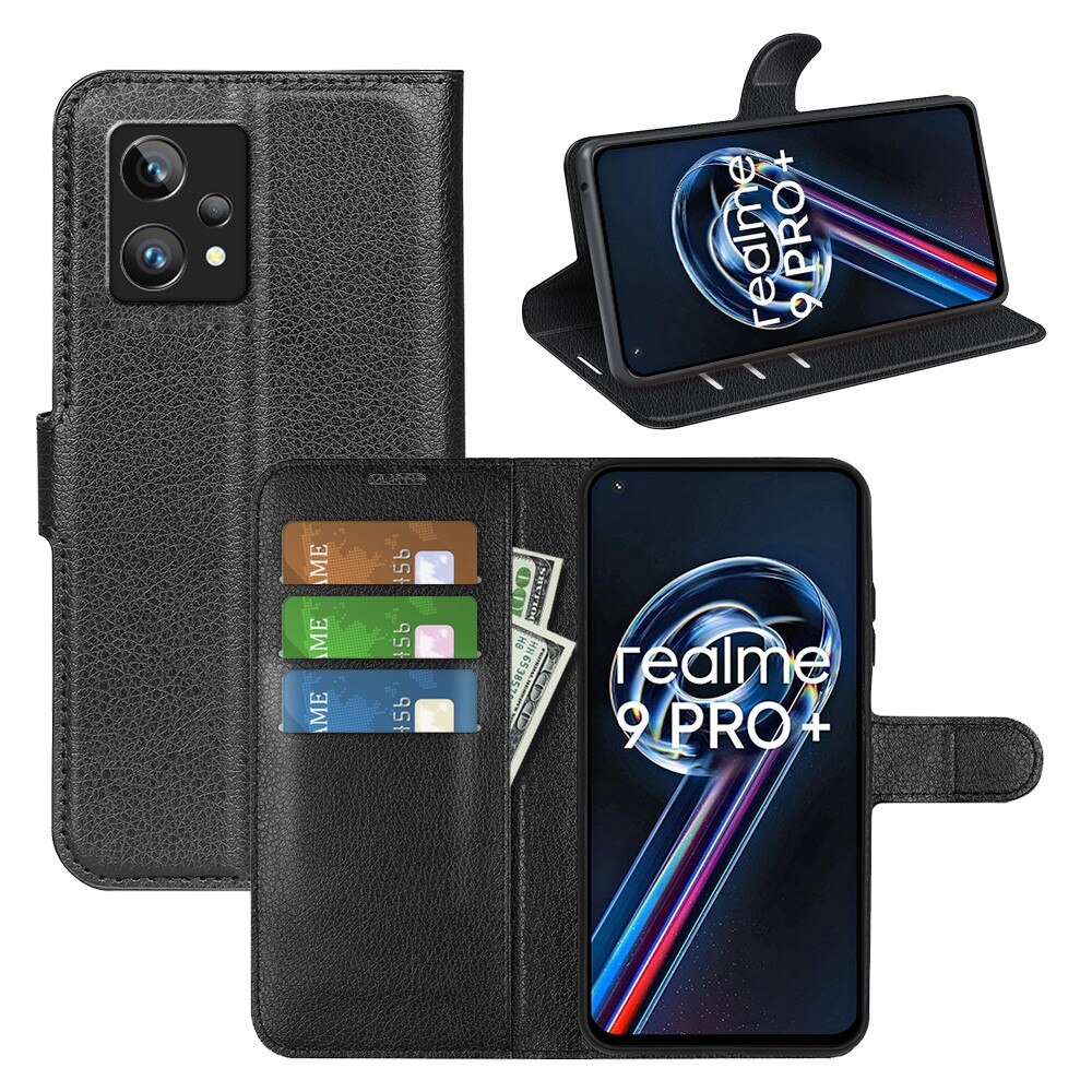 Realme 9 Pro Plus Wallet Book Cover Black