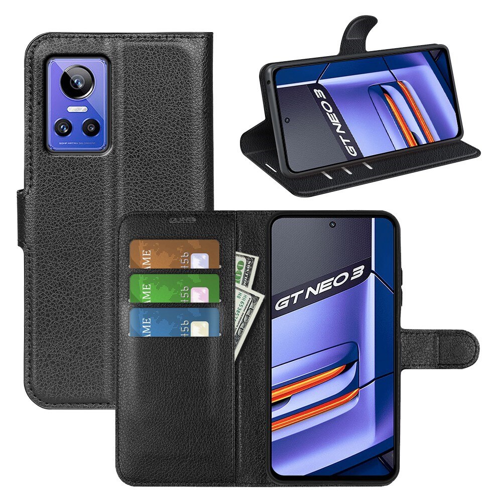 Realme GT Neo 3 Wallet Book Cover Black