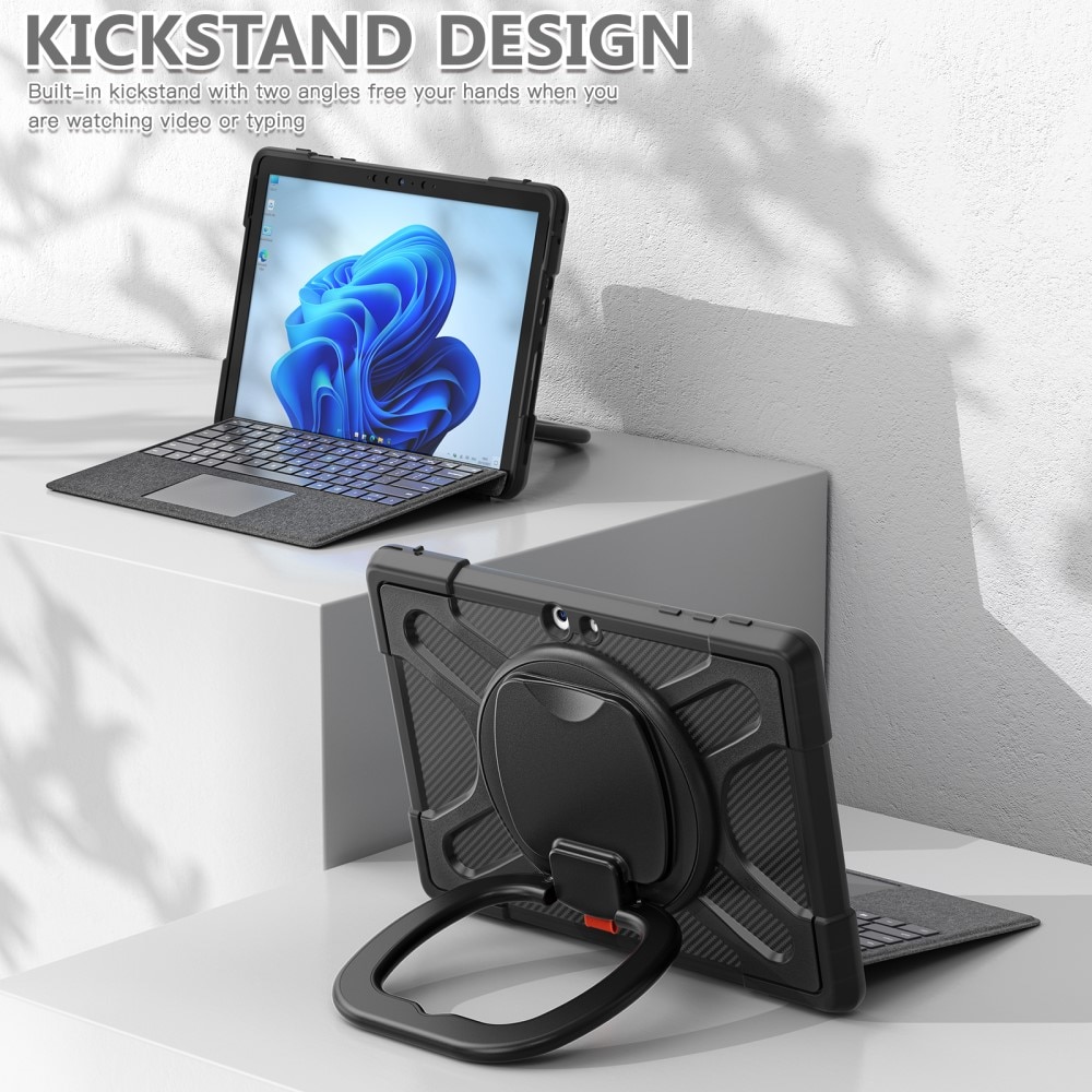 Microsoft Surface Go/Go 2/Go 3 10,5 Kickstand Hybrid Case Black