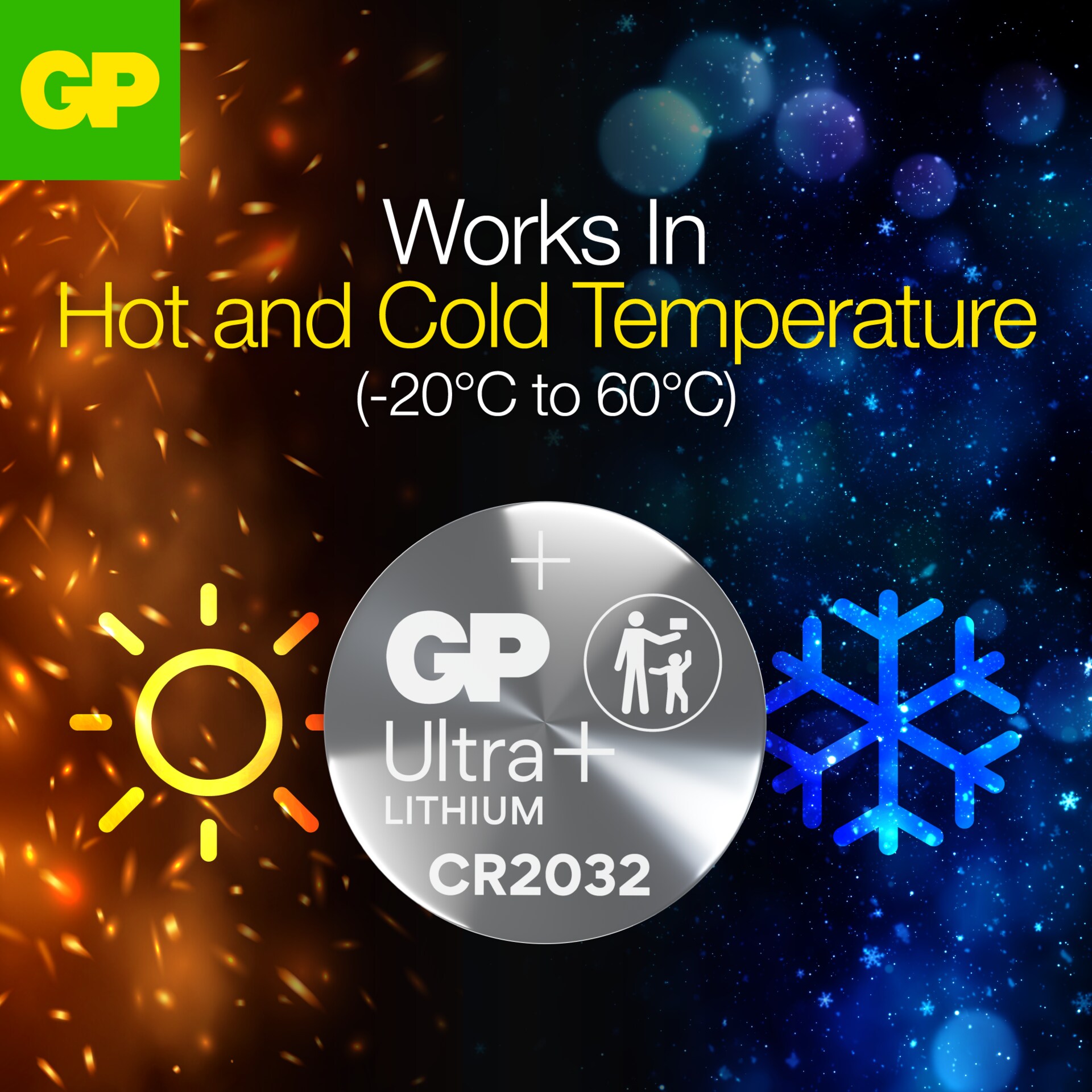 Battery Button Cell Lithium CR2032 (4-pack)