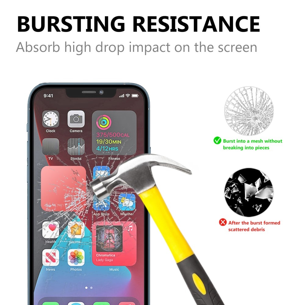 iPhone 13 Pro Tempered Glass Full Cover Black