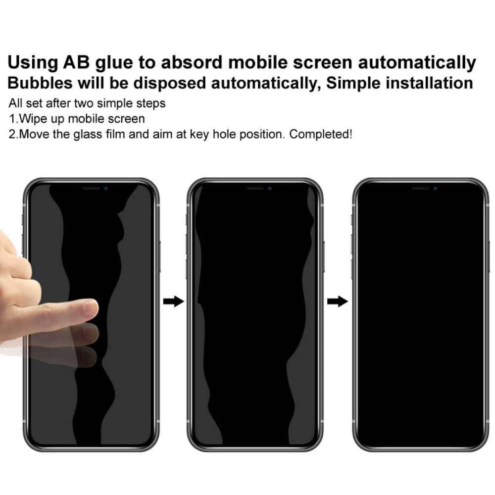 Tempered Glass Full-Cover Privacy Screen Protector iPhone 14 Black