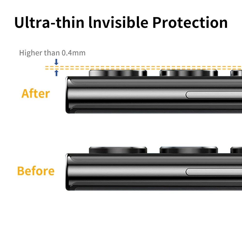 Samsung Galaxy S22 Ultra Tempered Glass Lens Protector Aluminium Black