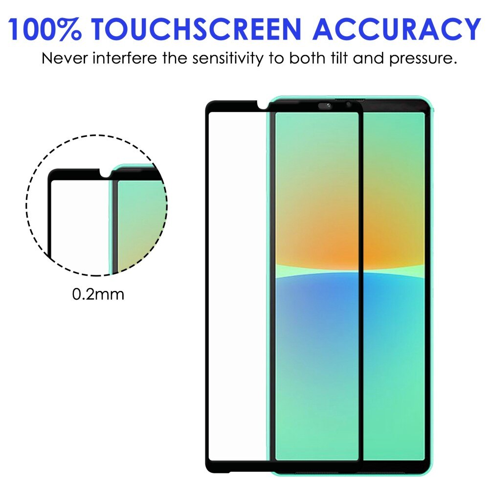 Sony Xperia 10 iV Tempered Glass Full-Cover Screen Protector Black