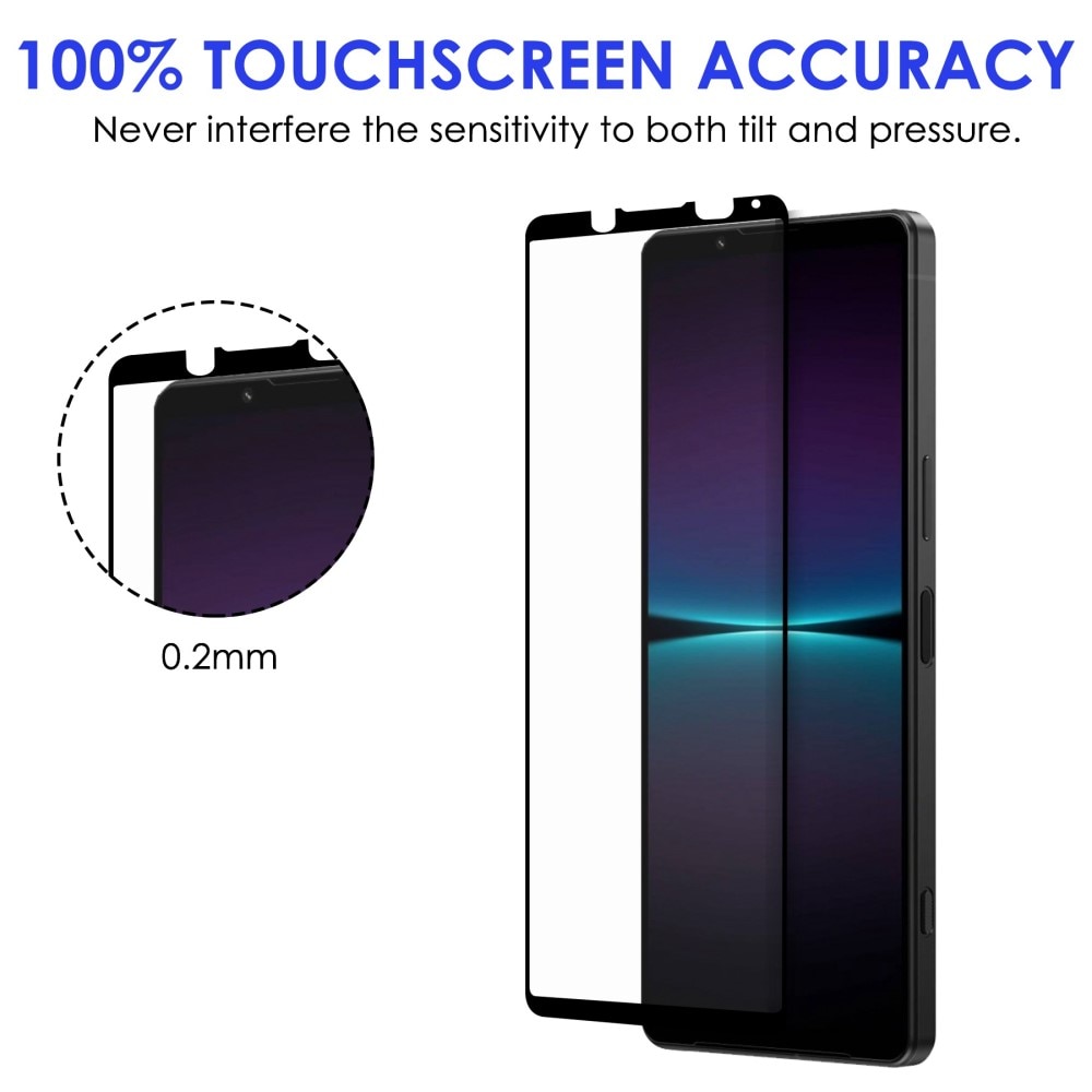 Sony Xperia 1 IV Tempered Glass Full-Cover Screen Protector Black