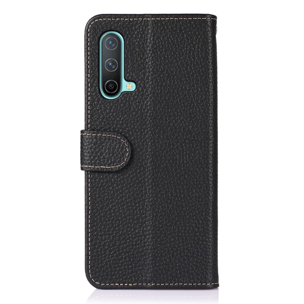 OnePlus Nord CE 5G Real Leather Wallet Black