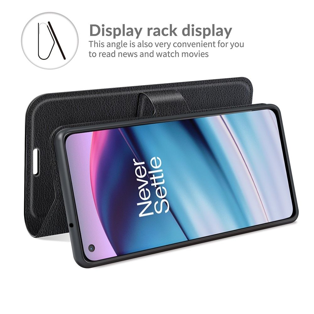 OnePlus Nord CE 5G Wallet Book Cover Black