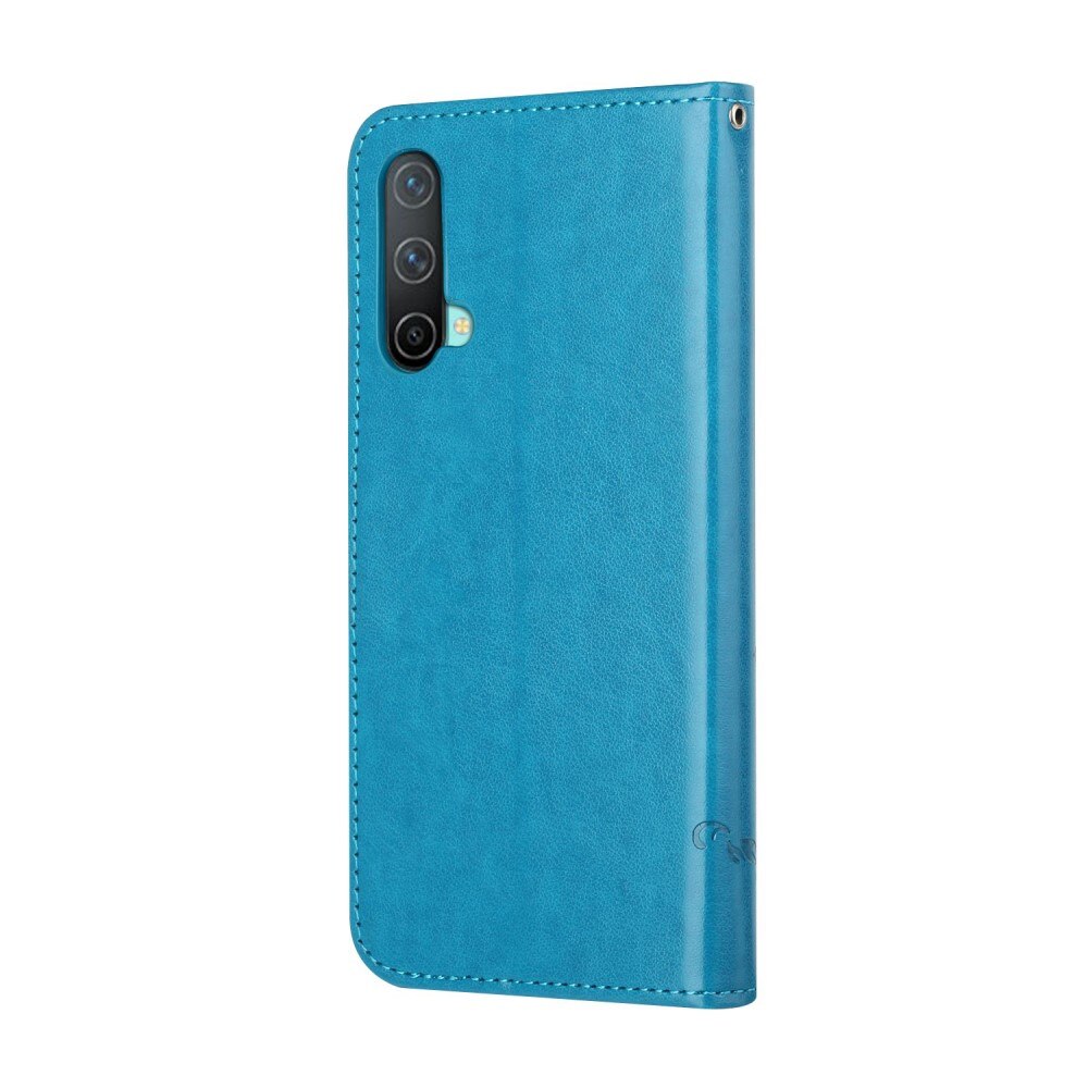  OnePlus Nord CE 5G Leather Cover Imprinted Butterflies Blue