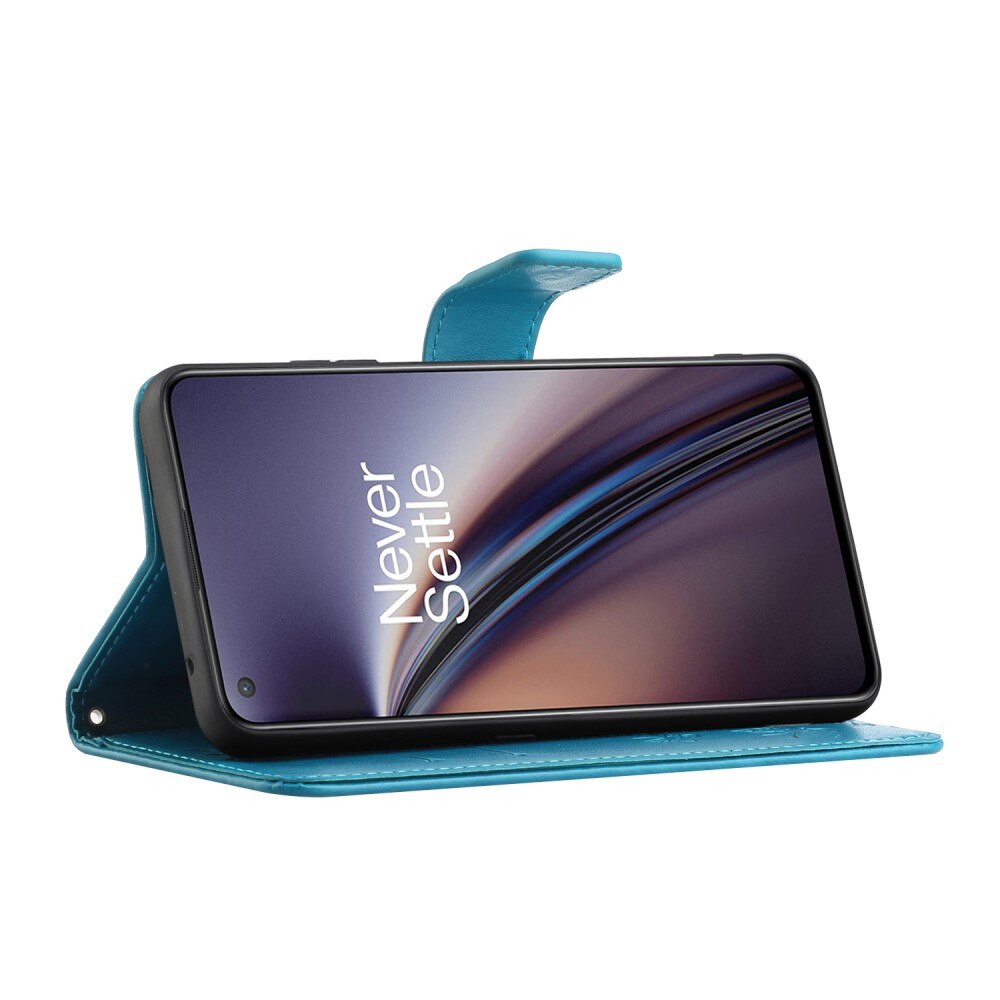  OnePlus Nord CE 5G Leather Cover Imprinted Butterflies Blue