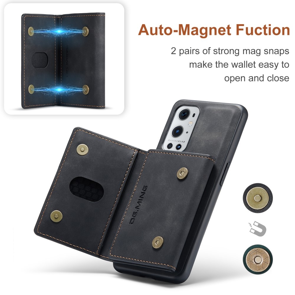 OnePlus 9 Pro Magnetic Card Slots Case Black