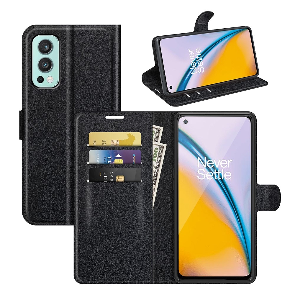 OnePlus Nord 2 5G Wallet Book Cover Black