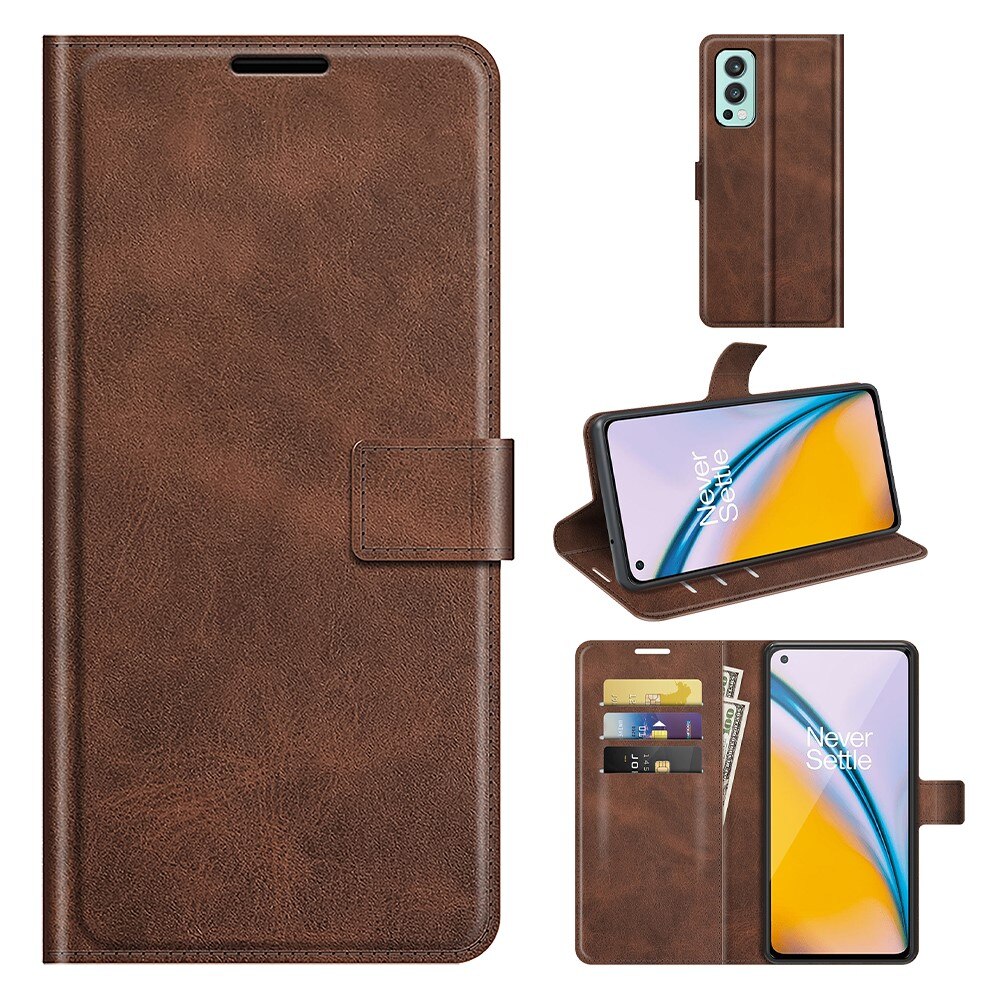 OnePlus Nord 2 5G Leather Wallet Brown