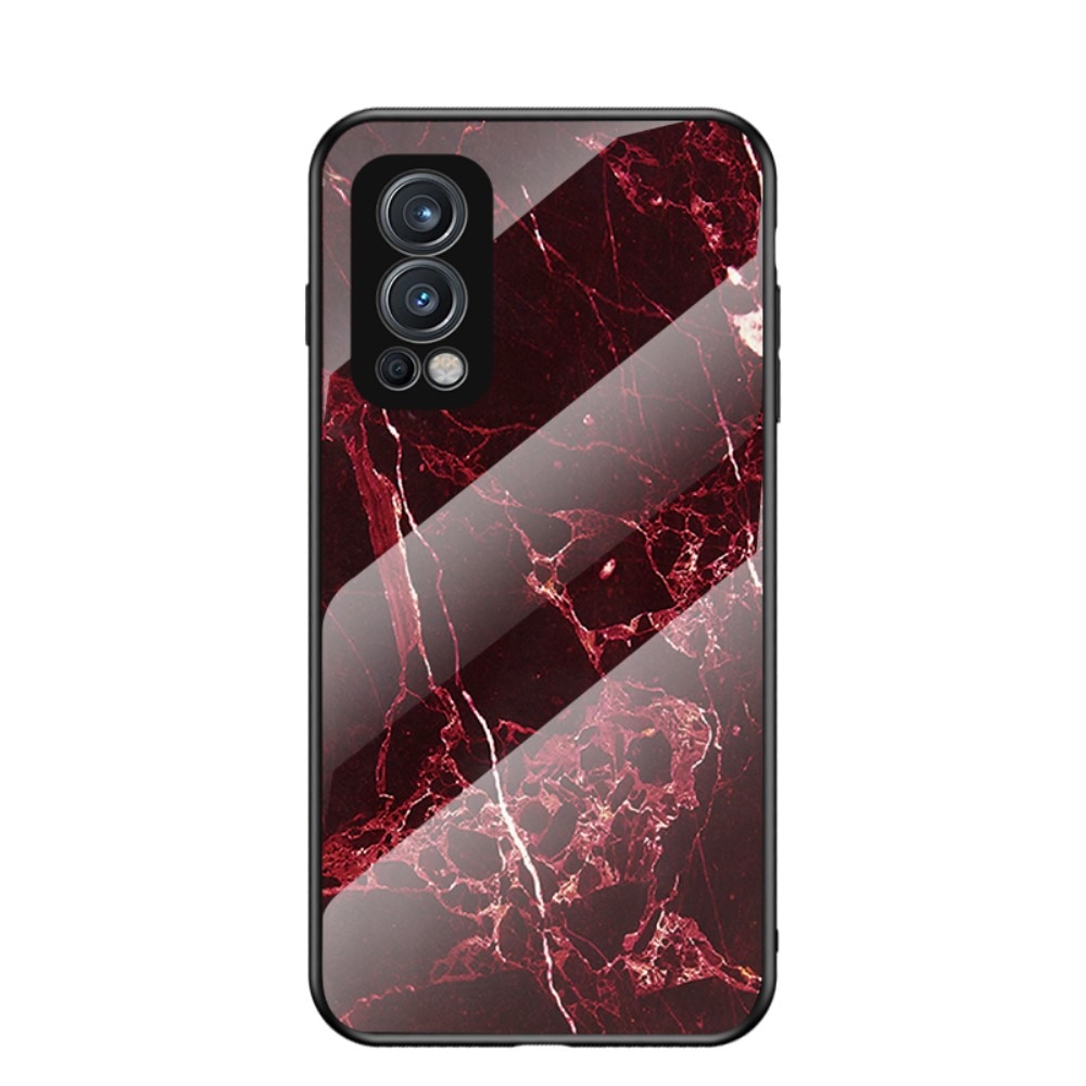 OnePlus Nord 2 5G Tempered Glass Case Red Marble