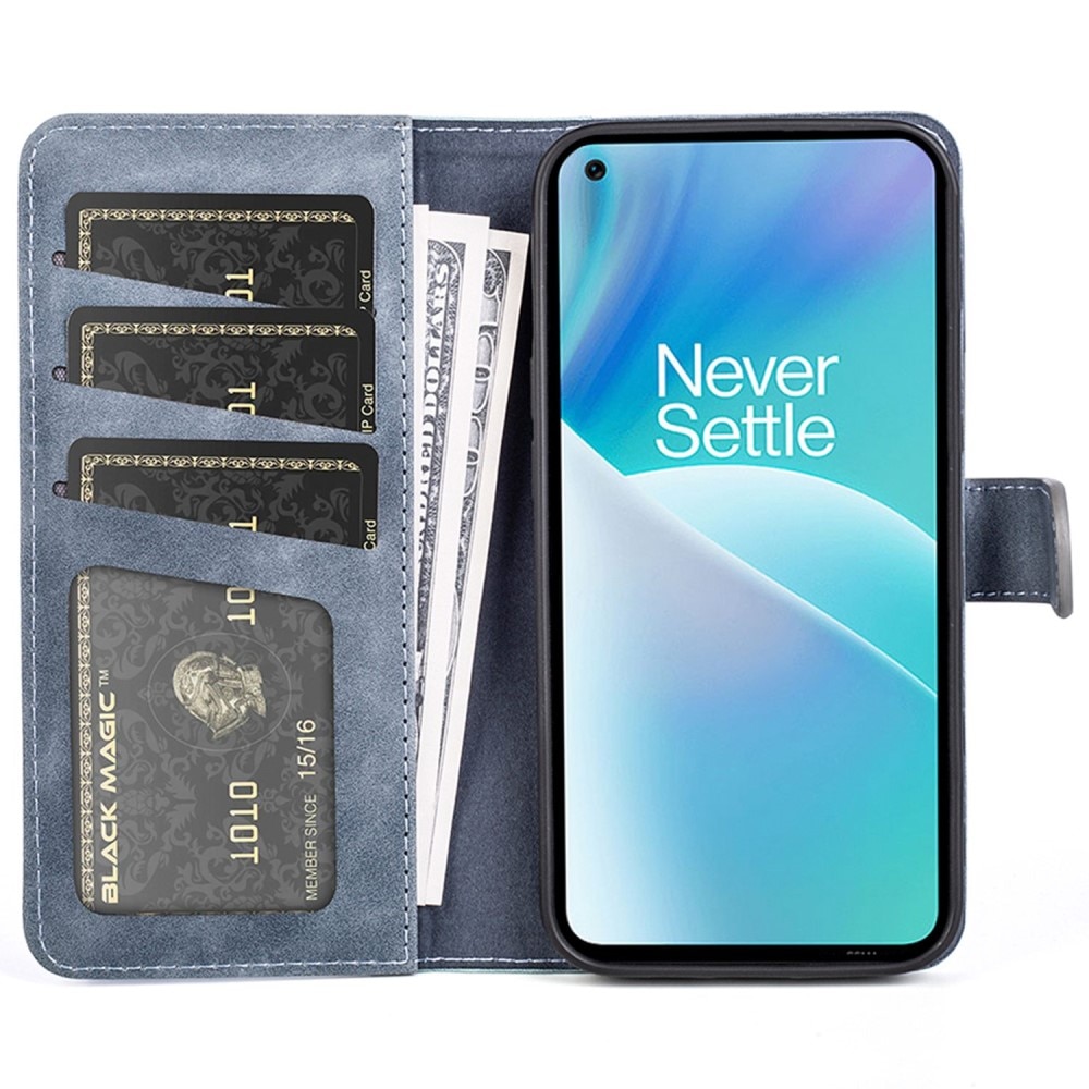 OnePlus Nord 2T 5G Wallet Case Color Splicing Blue