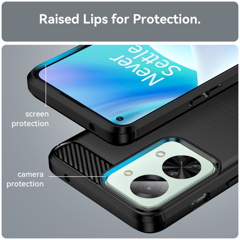 OnePlus Nord 2T 5 g Brushed TPU Case Black