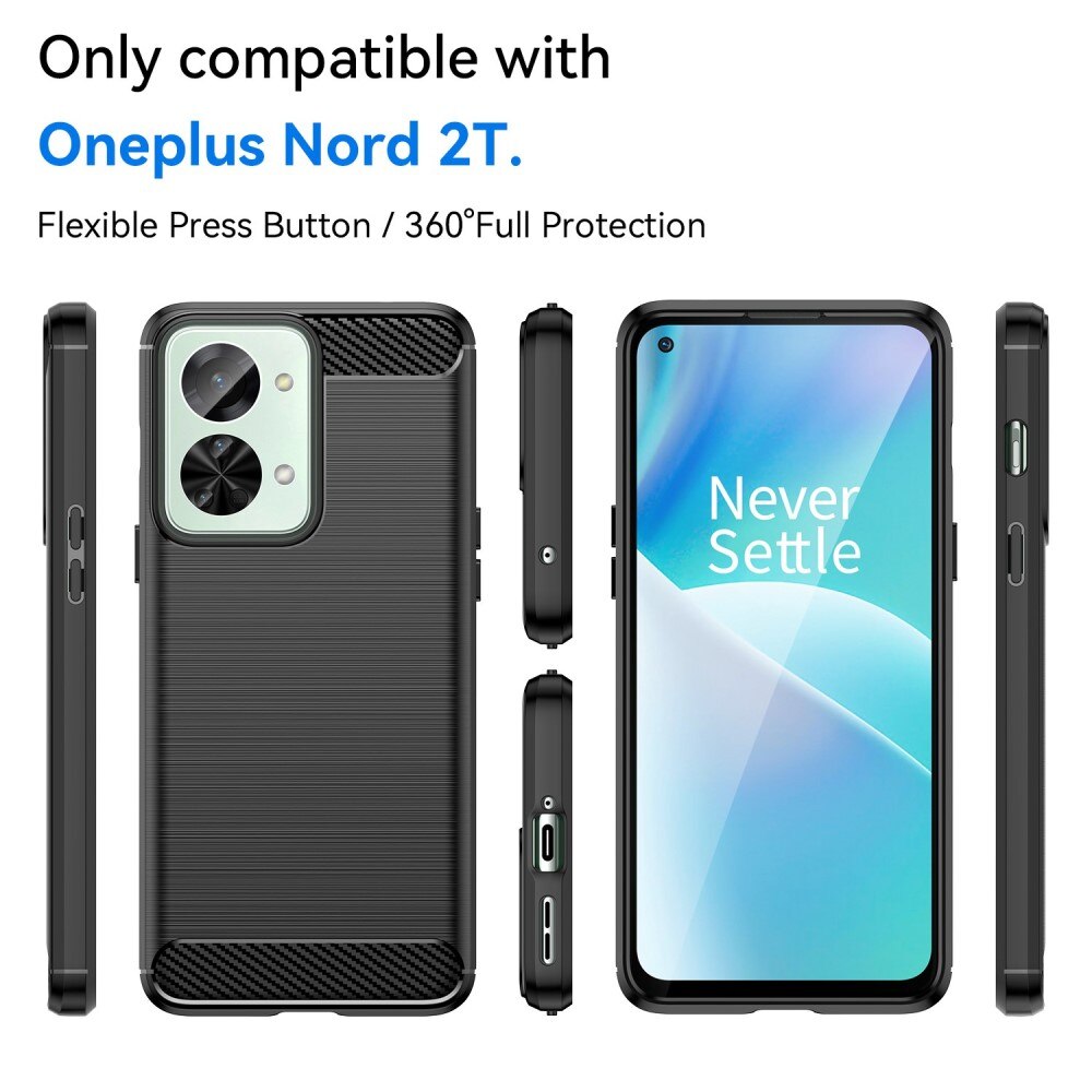 OnePlus Nord 2T 5 g Brushed TPU Case Black