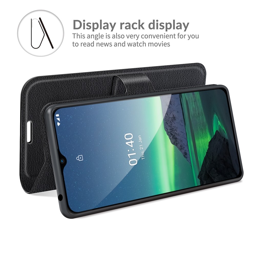 Nokia 1.4 Wallet Book Cover Black