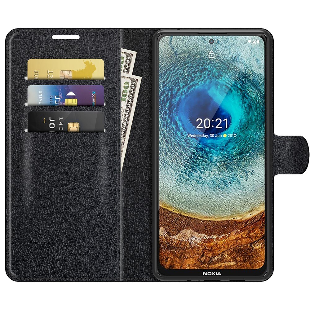 Nokia X20/X10 Wallet Book Cover Black