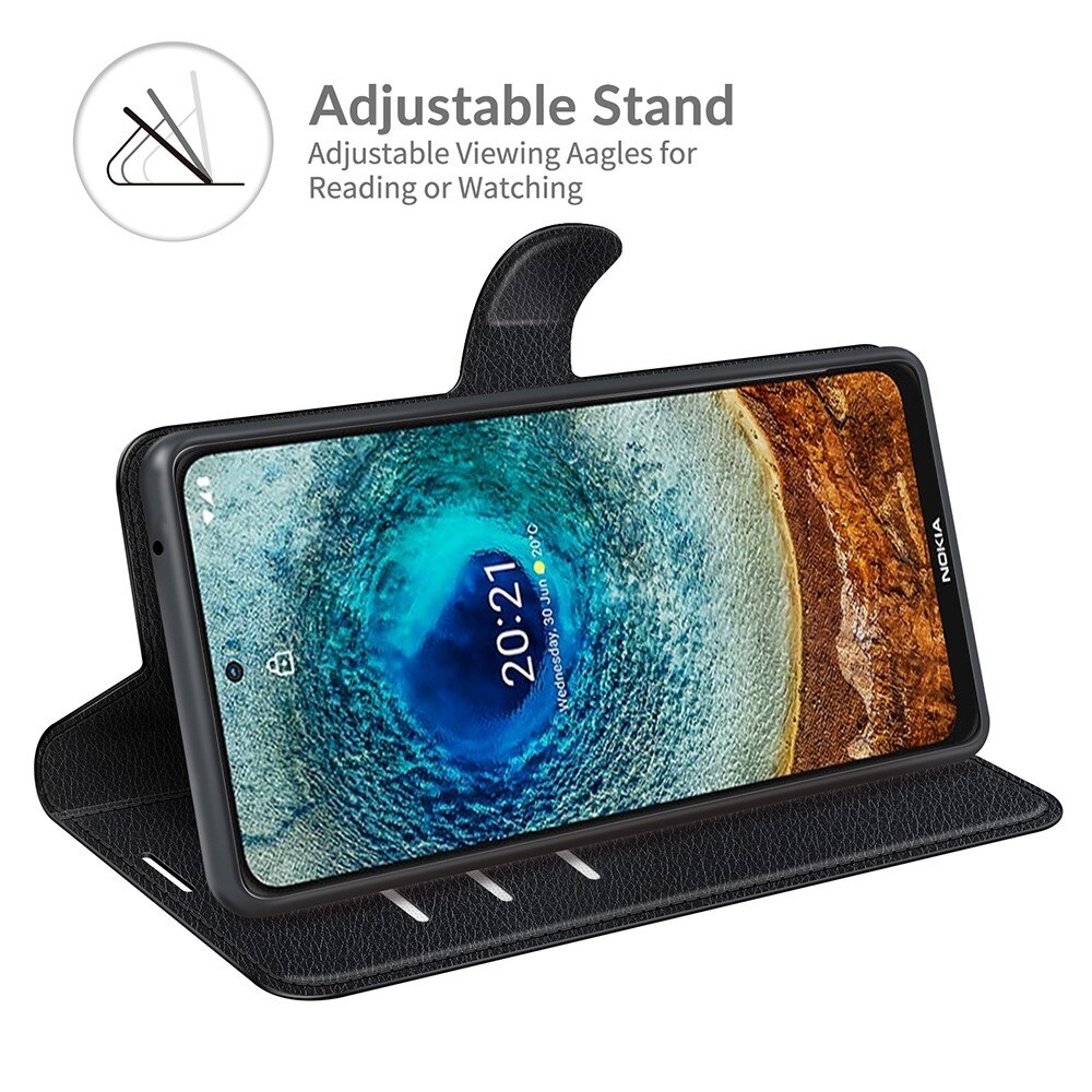 Nokia X20/X10 Wallet Book Cover Black