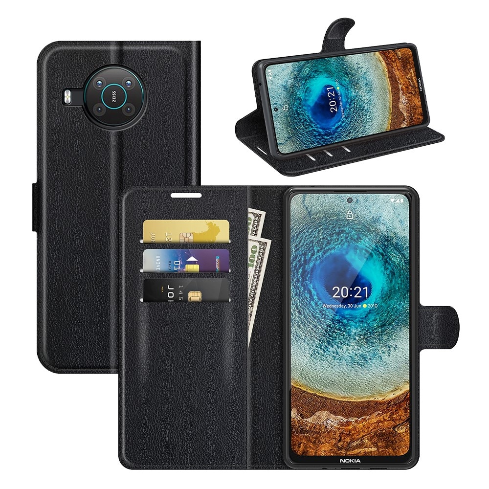 Nokia X10/X20 Wallet Book Cover Black