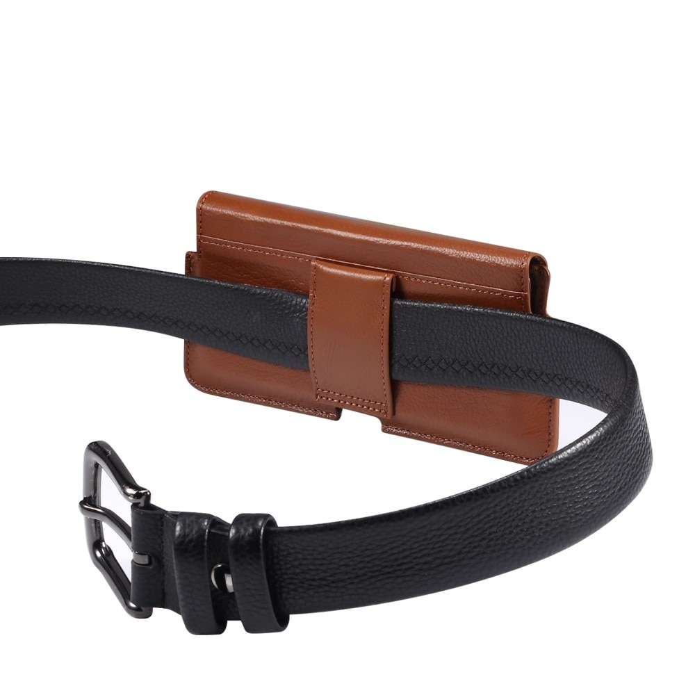 Leather Belt Bag for iPhone SE (2020) Brown