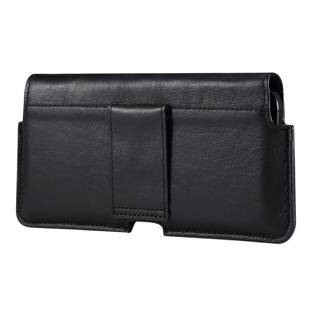 Leather Belt Bag for iPhone SE (2022) Black