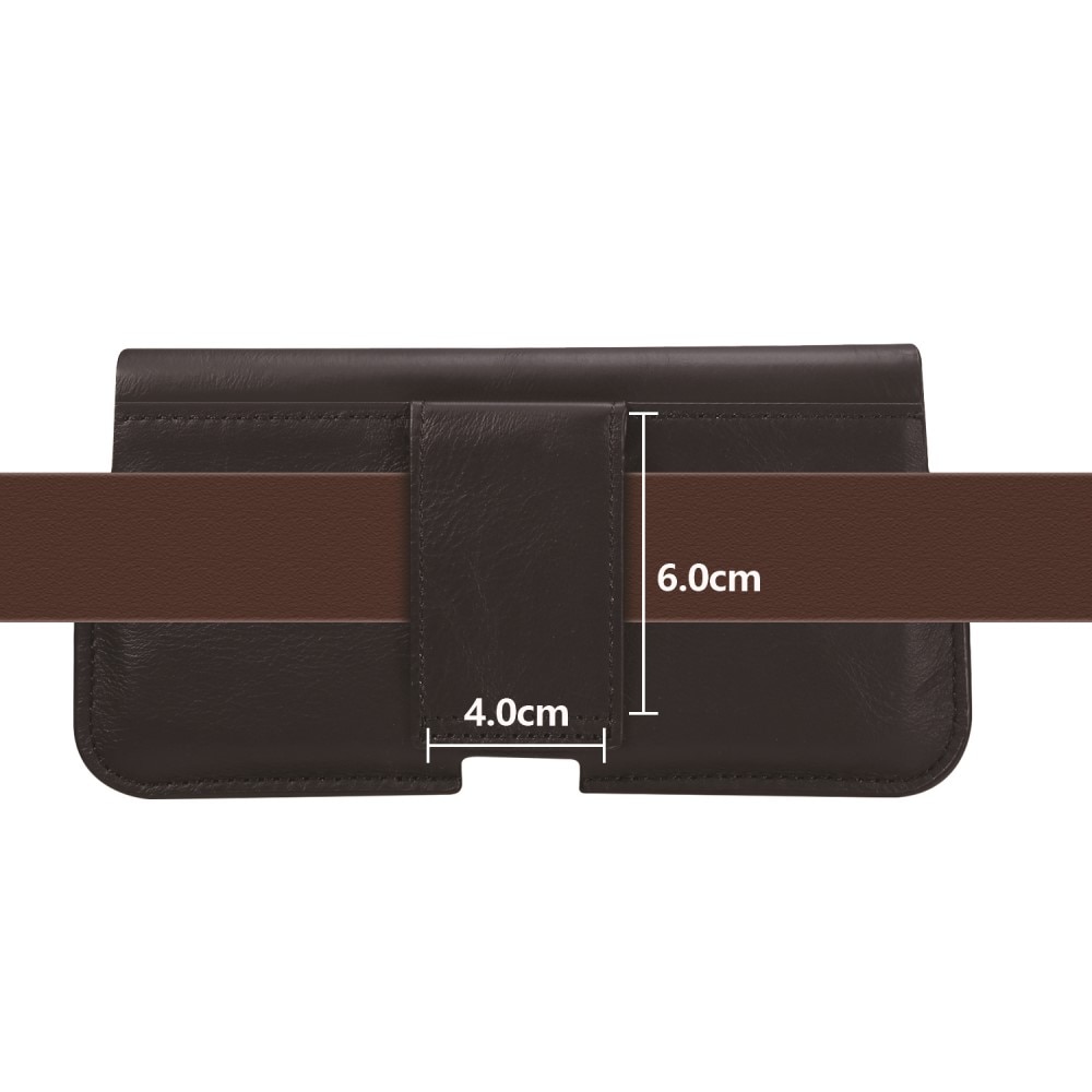 Leather Belt Bag for Phone M Black