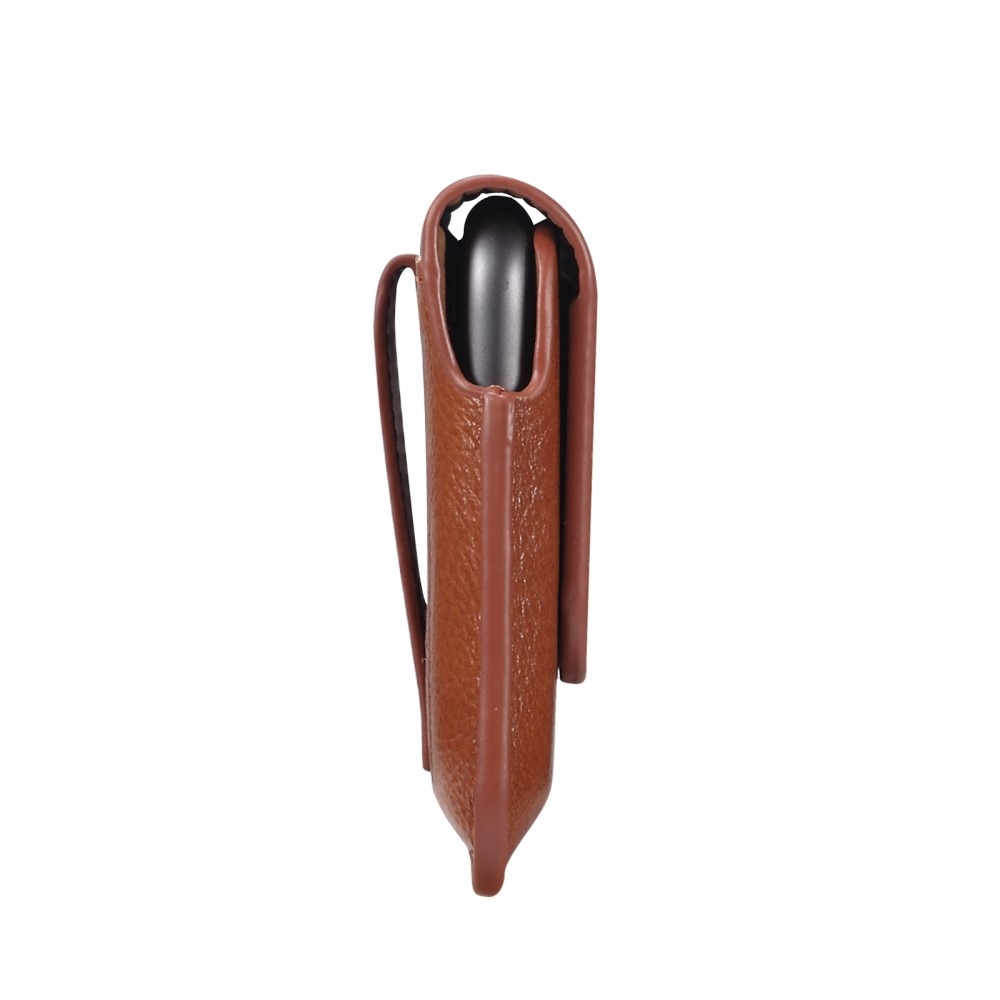 Leather Belt Bag for Samsung Galaxy A35 Brown