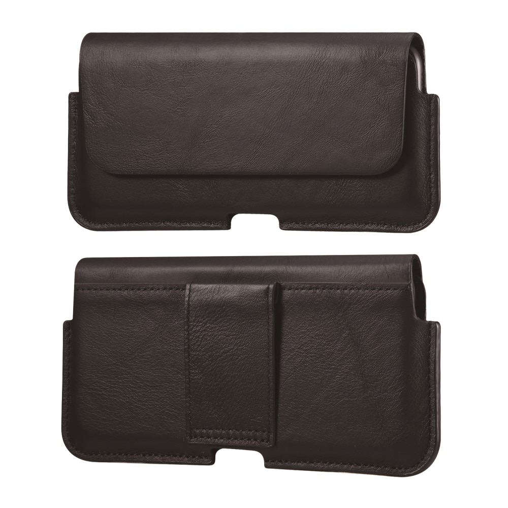 Leather Belt Bag for Phone XL Black