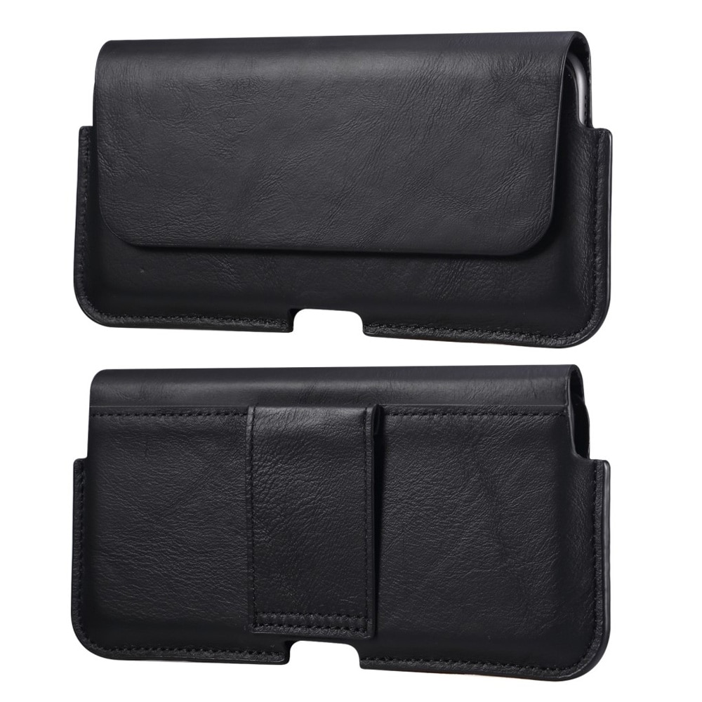 Leather Belt Bag for Phone XL Black